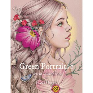 Green Portraits 1, antistresové omalovánky, Lana Green