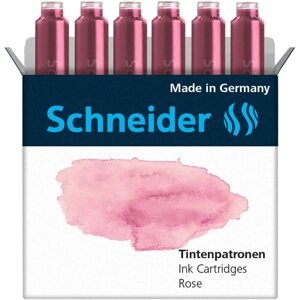 Schneider, náhradní náplně do pera (bombičky), mix barev, 6 ks Barva: Rose