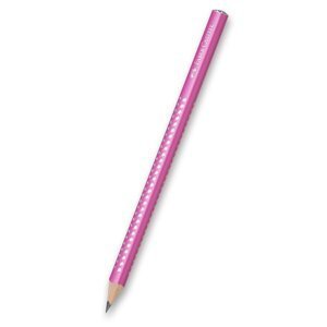 Faber-Castell, Jumbo Sparkle, grafitová tužka B, perleťové odstíny, 1 ks Barva: Pastelově růžová
