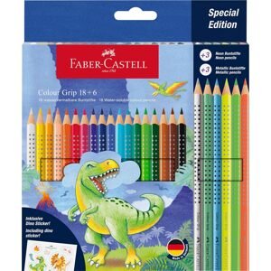 Faber-Castell, 201546, Colour Grip, sada akvarelových pastelek, limitovaná edice dinosaurus , 24 ks