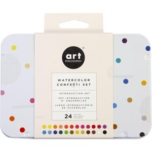 Art Philosophy, 642440, Watercolor Confetti Set, akvarelové barvy v pánvičkách, 24 ks