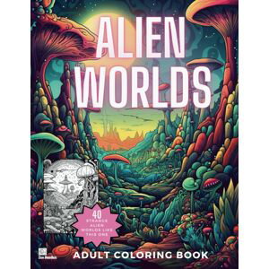 Alien Worlds, antistresové omalovánky, Zen Doodles