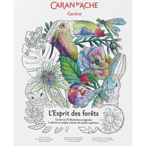 Caran d´Ache Caran d'Ache, 454.802, L'Esprit des Forêts, antistresové omalovánky, Ambre Verschaeve