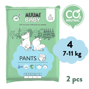 Muumi Baby Pants 4 Maxi 7-11 kg (2 ks), kalhotkové eko pleny