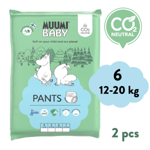 Muumi Baby Pants 6 Junior 12-20 kg (2 ks), kalhotkové eko pleny