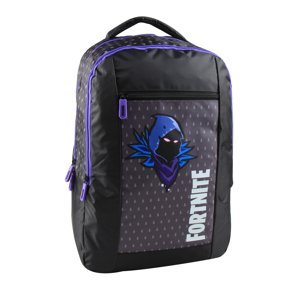Fortnite Školní batoh Raven dvoukomorový, fialový/černý