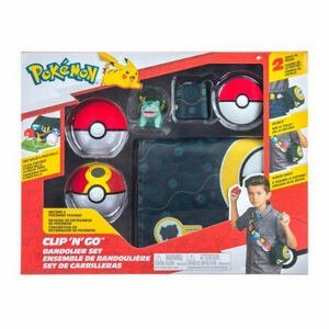 Pokémon Clip´N´Go - Bulbasaur (taška, pásek, 2x Pokéball, figurka) - trenérský set