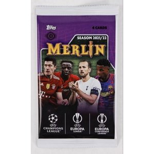 2021-2022 Topps UEFA Champions League Merlin Chrome Hobby Balíček - fotbalové karty