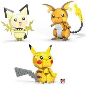Pokémon Set Pikachu Evolution Trio - Mega Construx 13 cm