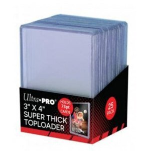 Toploader Ultra Pro 3x4 Super Thick 75PT Toploaders - 25 ks