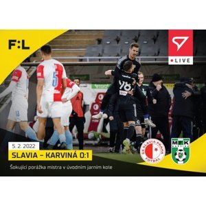 Fotbalové karty Fortuna Liga 2021-22 - L-088 Slavia - Karviná 0:1