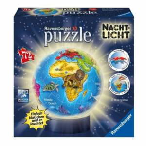 3D Puzzle Ravensburger Puzzleball Globus - svítící - 72 dílů