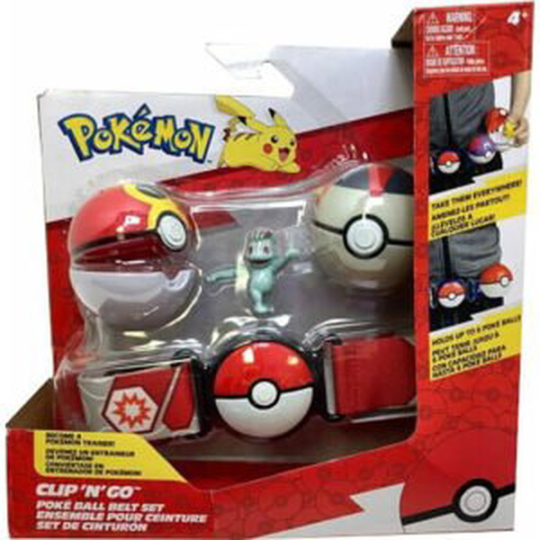 Pokémon Clip and Go set Machop s páskem - Repeat Ball + Timer Ball