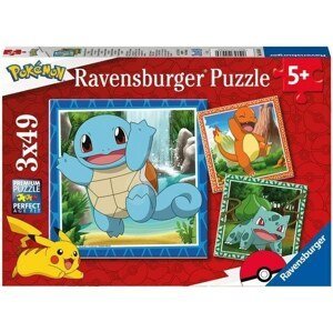 Puzzle Pokémon Ravensburger - Vypusťte Pokémony 3x49 dílků