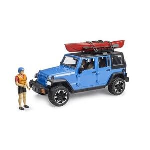 Bruder Jeep Wrangler Rubicon, modrý + figurka, kajak