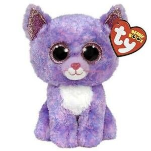 TY Beanie Boos CASSIDY, 24 cm - levandulová kočka