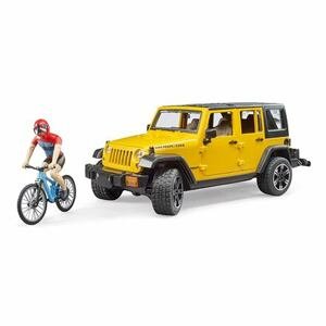 Bruder Jeep Wrangler RUBICON + figurka cyklista