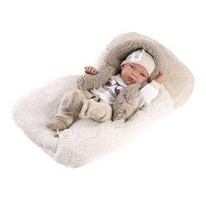 Llorens 73899 NEW BORN CHLAPEČEK - realistická panenka miminko s celovinylovým tělem - 40 cm
