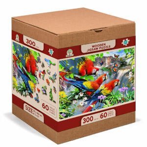 Wooden City Dřevěné puzzle Ostrov papoušků L 300 dílků