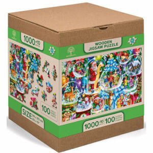 Wooden City Dřevěné puzzle XL,1010 dílků, Sněhové koule
