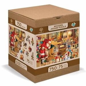Wooden City Dřevěné puzzle XL,750 dílků, Santa v práci