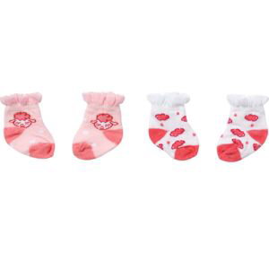 Baby Annabell Ponožky 2 páry pro panenku 43 cm růžové a bílé