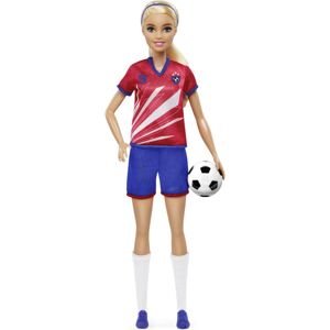 Mattel Barbie fotbalová panenka - Barbie v červeném dresu
