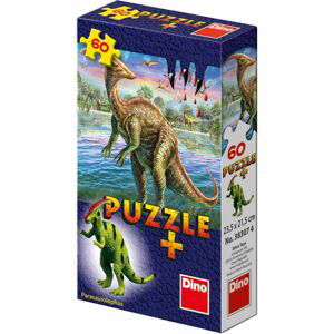 Dino Puzzle Dinosauři s figurkou 60 dílků - Parasaurolophus