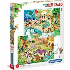 Clementoni Puzzle Supercolor 2x60 Zoo