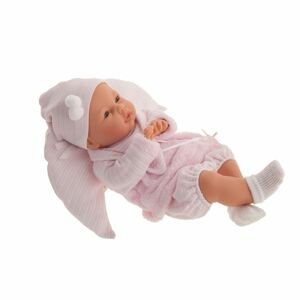 Antonio Juan 14049 Bimba mrkací panenka miminko se zvuky a měkkým látkovým tělem 37 cm