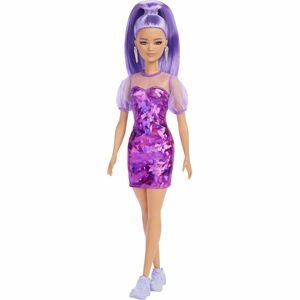 Barbie modelka - zářivě fialové šaty