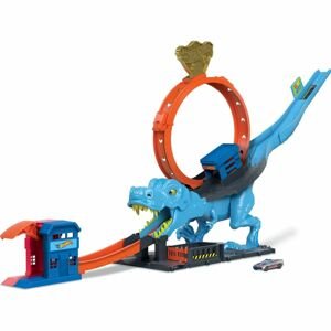 Mattel Hot Wheels City smyčka se žravým T-Rexem HKX42