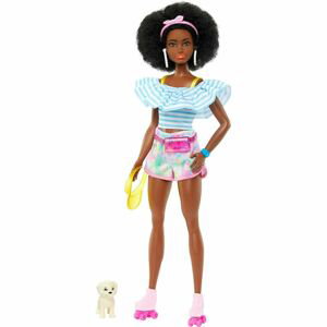 Barbie Deluxe módní panenka - trendy bruslařka HPL77