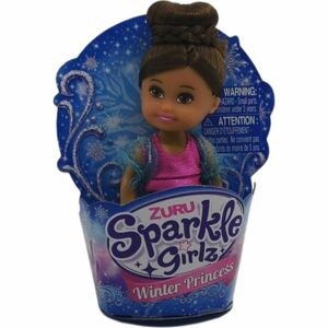 Zuru Princezna zimní Sparkle Girlz malá v kornoutku hnědé vlasy
