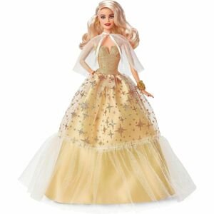 Mattel Barbie vánoční panenka blondýnka 2023