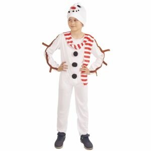 Rappa Dětský kostým sněhulák s čepicí a šálou velikost S