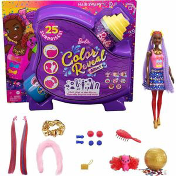 Mattel Barbie Color Reveal vlasy herní set fialový
