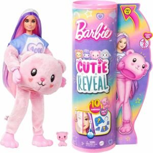 Mattel Barbie Cutie Reveal Barbie pastelová edice Medvěd
