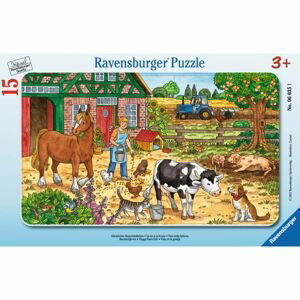 Ravensburger puzzle Šťastný život na statku 15 dílků