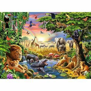 Ravensburger Puzzle Večerní slunce u vodní tůně 300 dílků