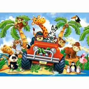 Castorland Puzzle jízda na safari 60 dílků