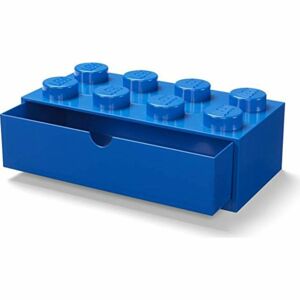 LEGO® stolní box 8 se šuplíky - modrá