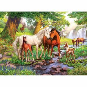 Ravensburger puzzle 129041 Koně u řeky 300 XXL dílků