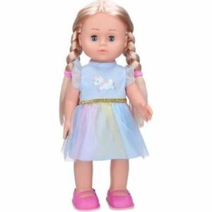 Eliška chodící panenka 41 cm modré šaty