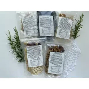 Mamigo Balíček 5ks namíchaných rostlinných mlék do MioMatu: Makové (120 g), Mandlové (115 g), Rýžové (105 g), Sezamové (80 g), Z vlašských ořechů (85 g)