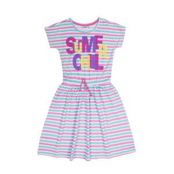 Dívčí šaty - WINKIKI WTG 01802, růžová / proužek Barva: Růžová, Velikost: 146