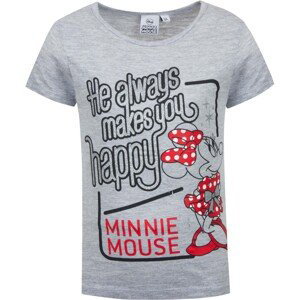 Minnie Mouse - licence Dívčí triko - Minnie SE1147 , vel. 98-128 Barva: Světle šedý melír, Velikost: 128