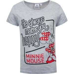 Minnie Mouse - licence Dívčí triko - Minnie SE1147 , vel. 98-128 Barva: Světle šedý melír, Velikost: 98