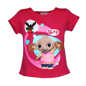 Dívčí triko - SETINO Králíček Bing 962-622, růžová sytě Barva: Růžová tmavší, Velikost: 128