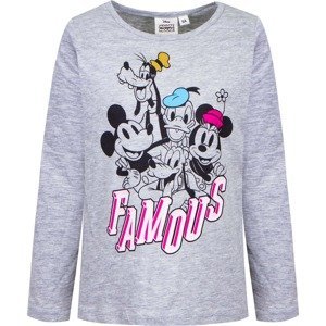 Minnie Mouse - licence Dívčí triko - Minnie Mouse TH1106, světle šedá Barva: Světle šedý melír, Velikost: 98